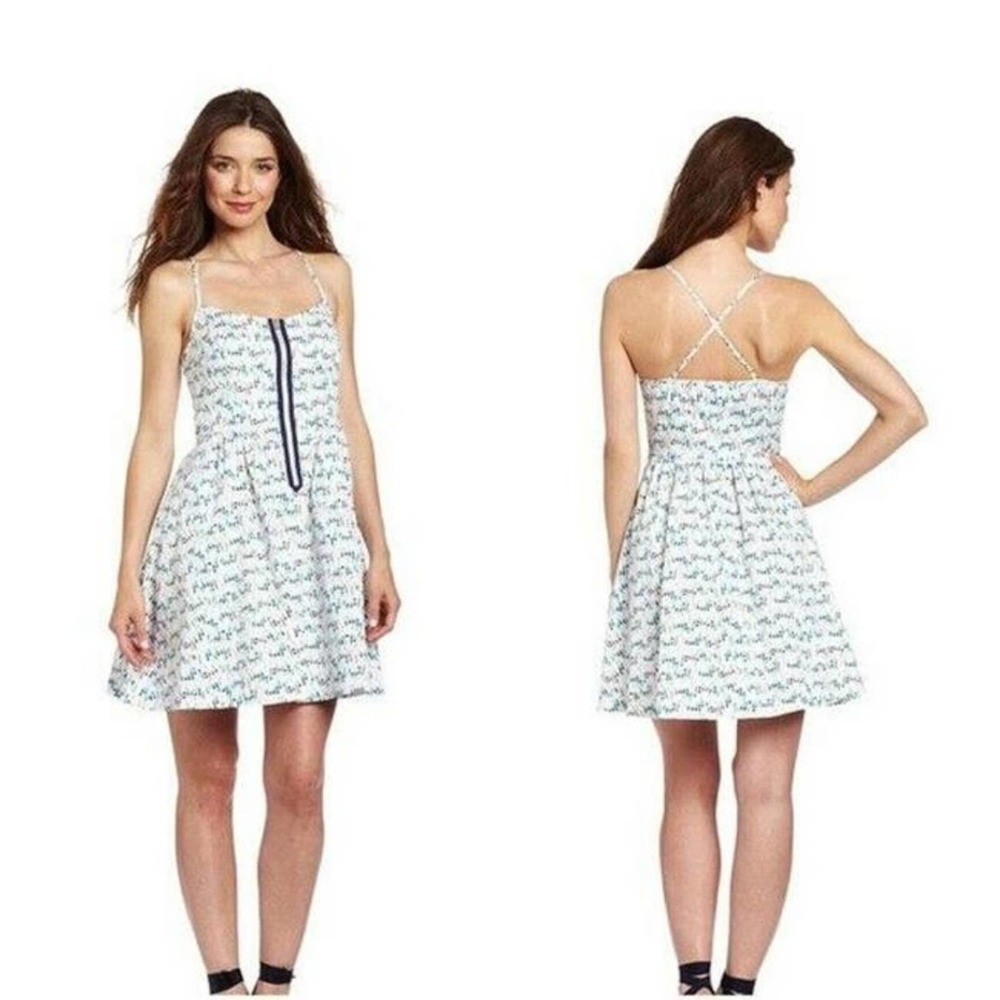 Lilly Pulitzer White Alexi Resort Oh Buoys Zip Front Mini Summer Dress Zip Up